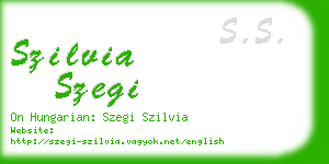 szilvia szegi business card